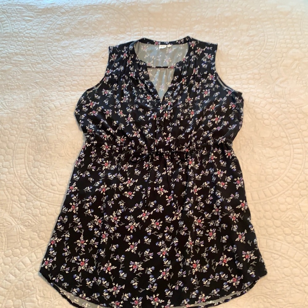 Gap black floral summer dress size XL